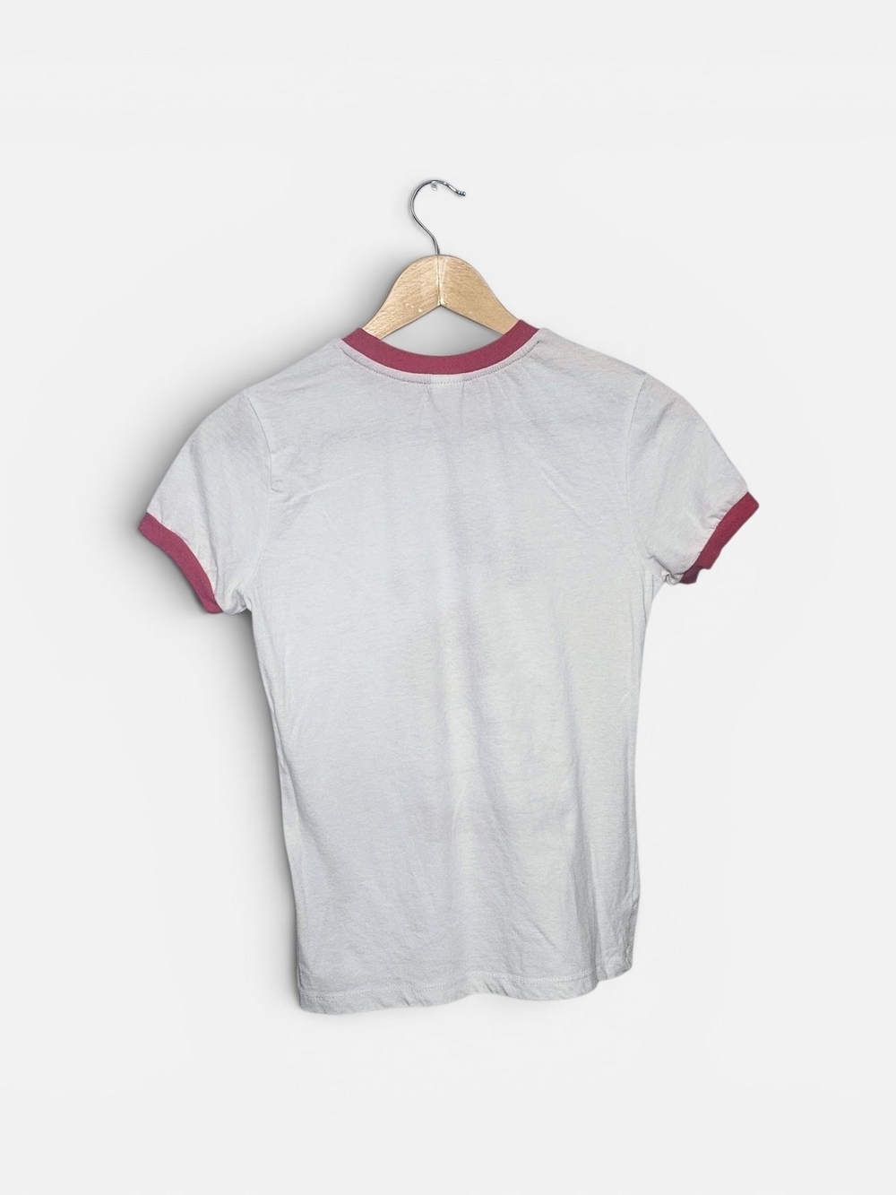 Disneyland Mickey Mouse Ringer Graphic Tee Women's Small White Red Disney Parks - Picture 2 of 6